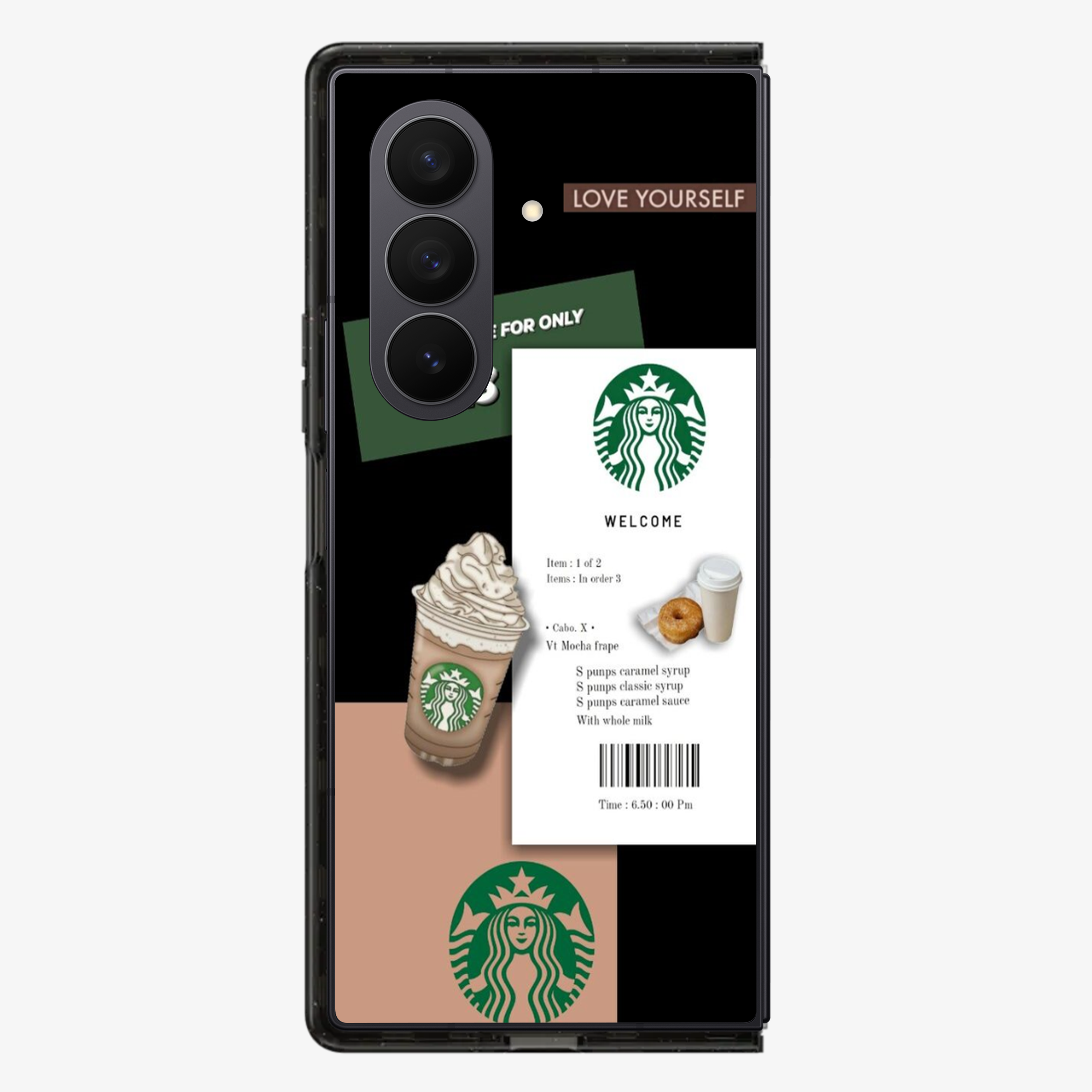 Starbucks Love Yourself Samsung Z Fold Phone Case