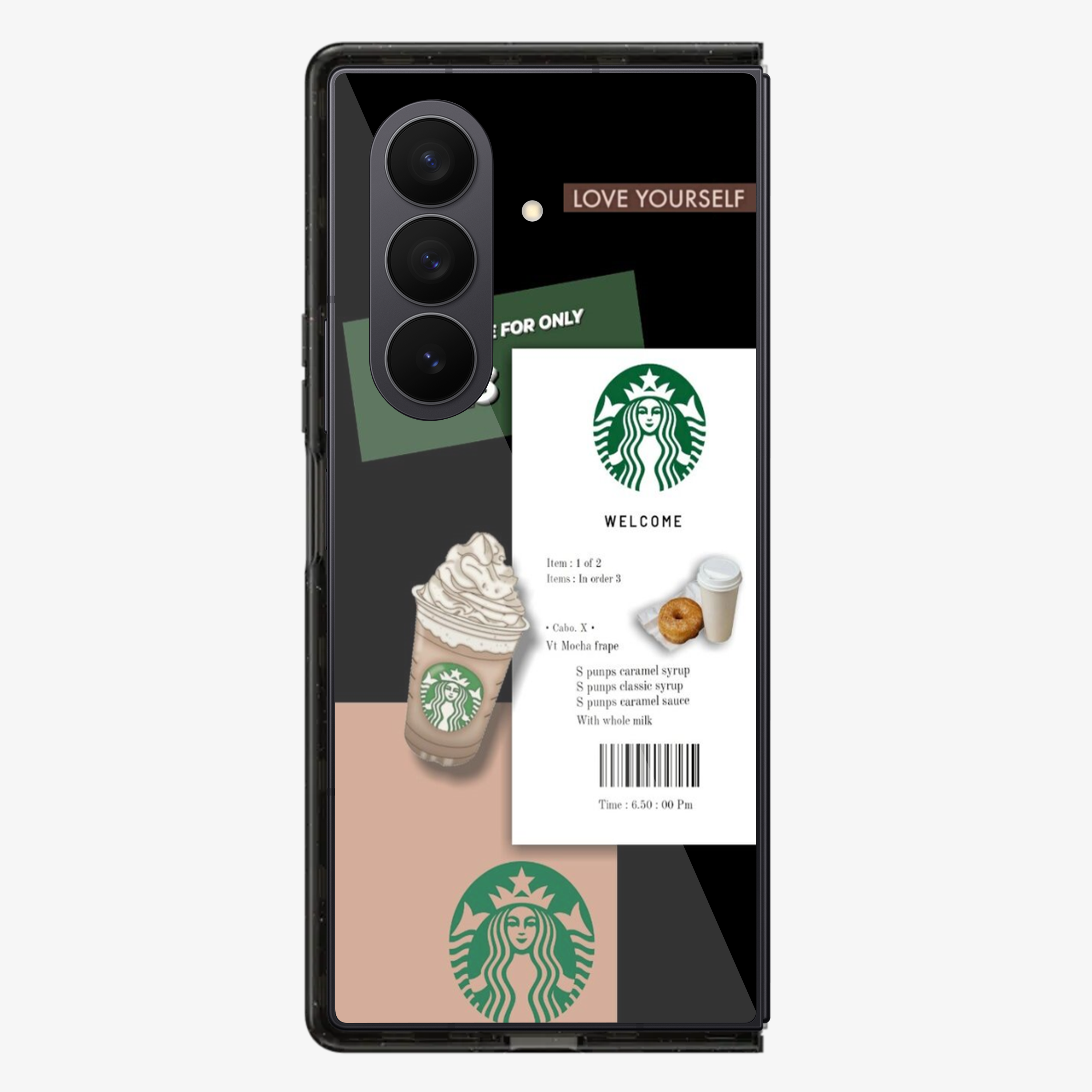 Starbucks Love Yourself Samsung Z Fold Phone Case