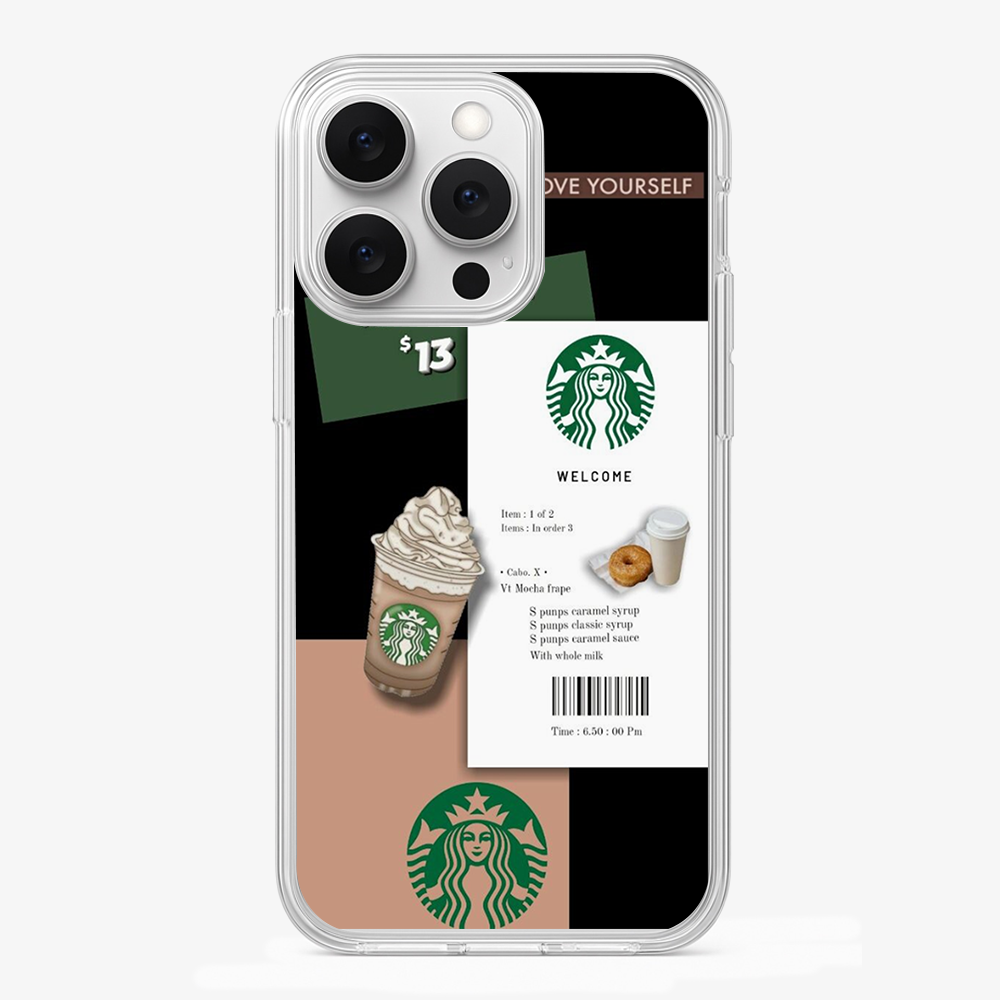 Starbucks Love Yourself Phone Case Glass Case