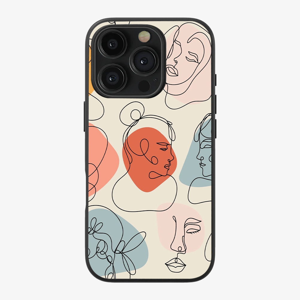 Art Design Face Phone Case Clear Silicone Case