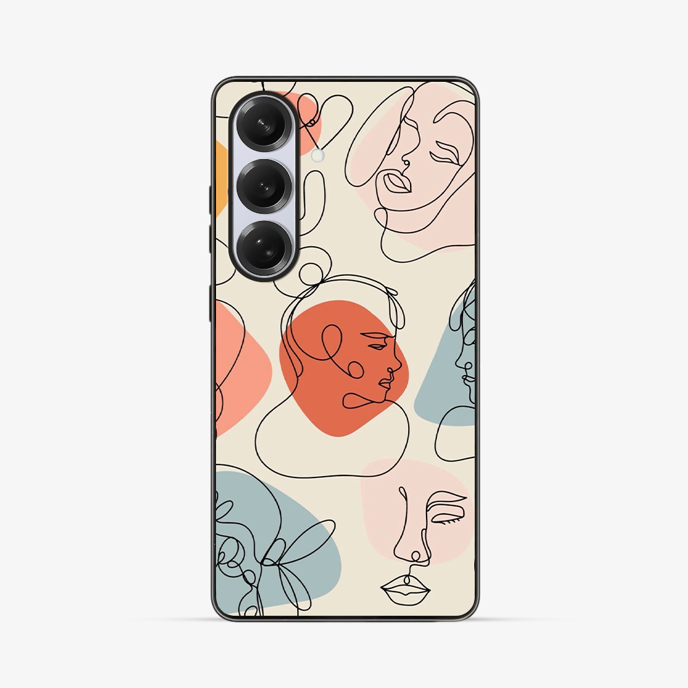 Art Design Face Samsung Phone Case Clear Silicone Case