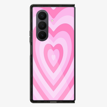 Y2K Pink Hearts Samsung Z Fold Phone Case