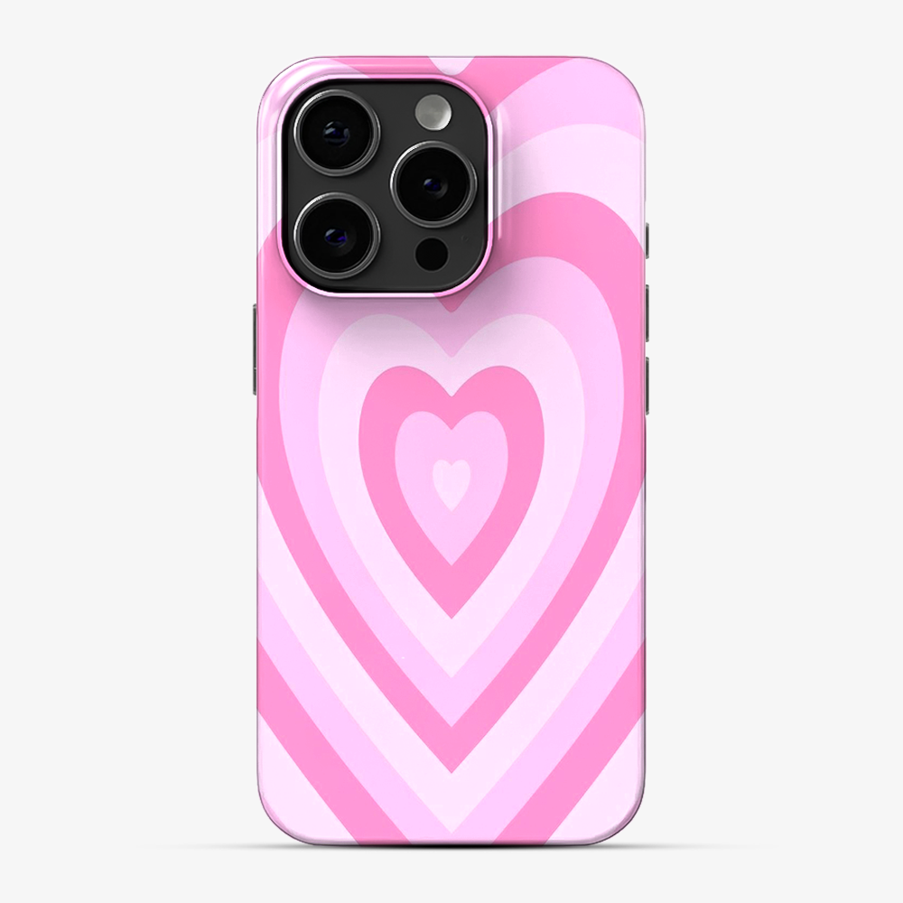 Y2K Pink Hearts Phone Case