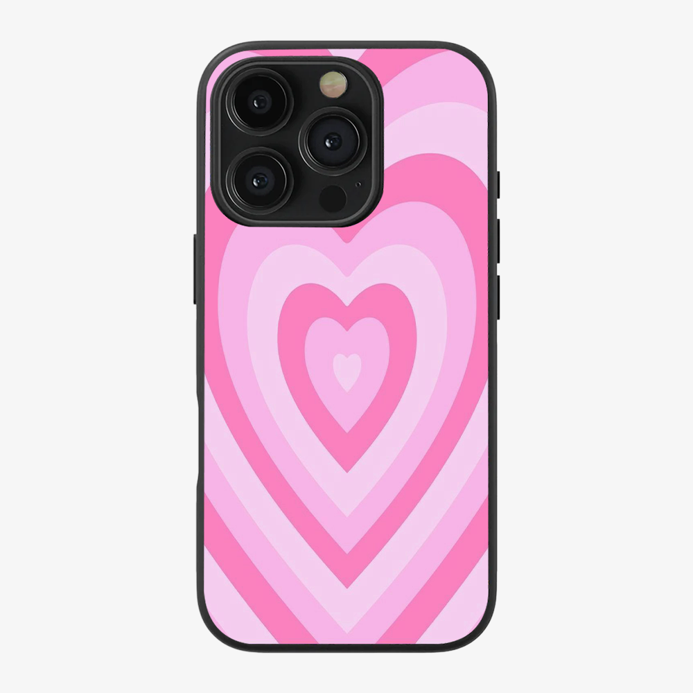 Y2K Pink Hearts Phone Case Clear Silicone Case