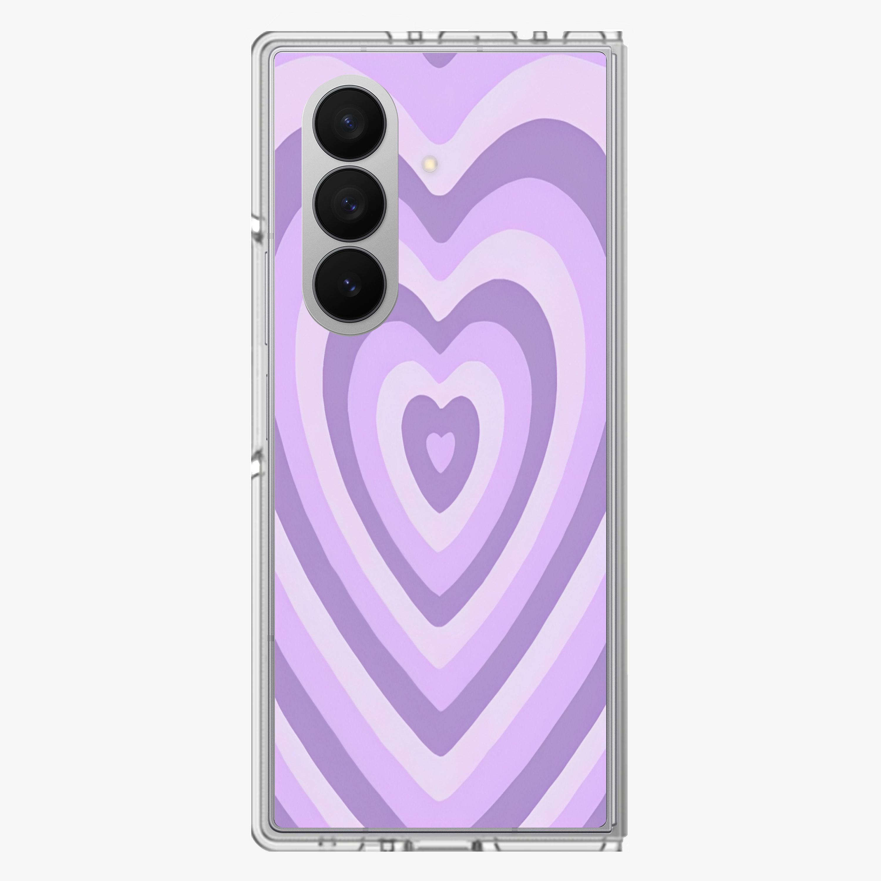 Y2K Purple Hearts Samsung Z Fold Phone Case