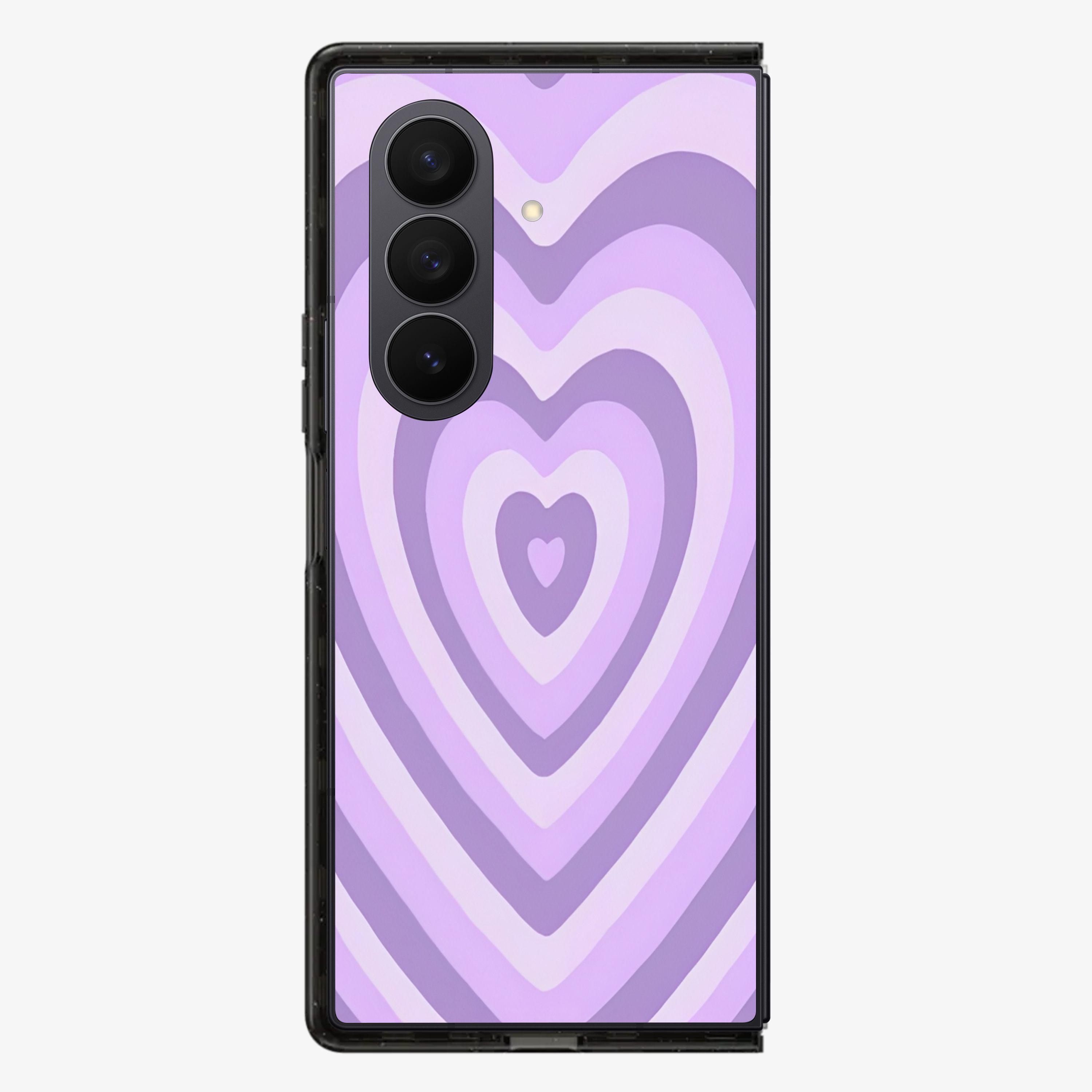 Y2K Purple Hearts Samsung Z Fold Phone Case