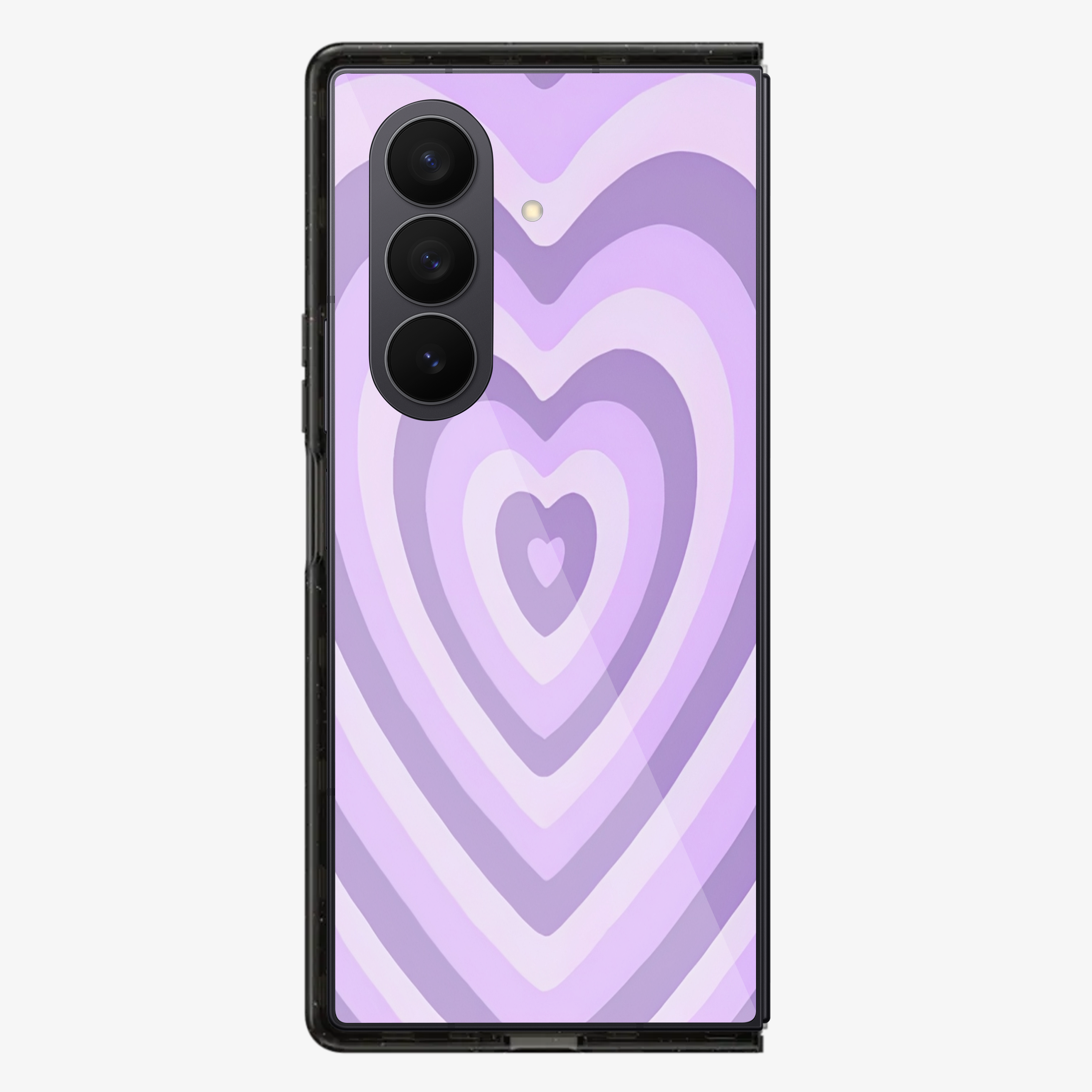 Y2K Purple Hearts Samsung Z Fold Phone Case