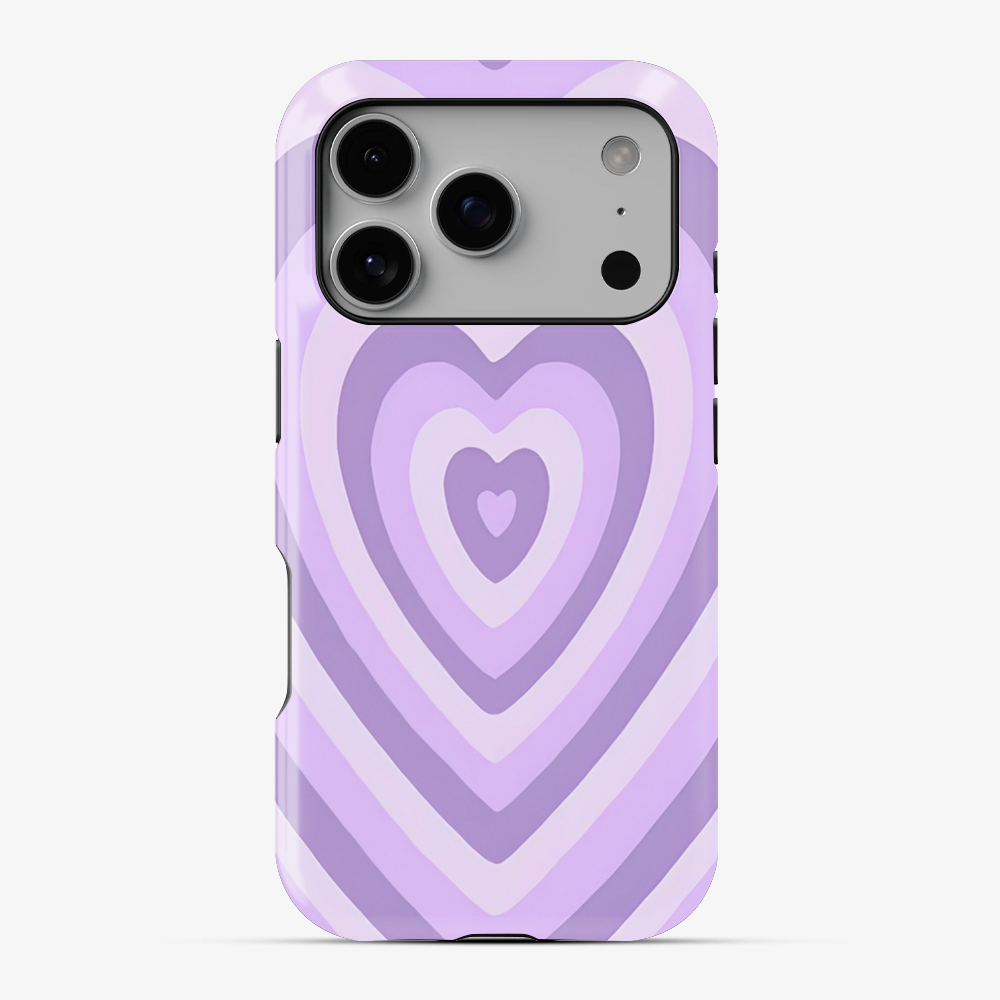 Y2K Purple Hearts Phone Case