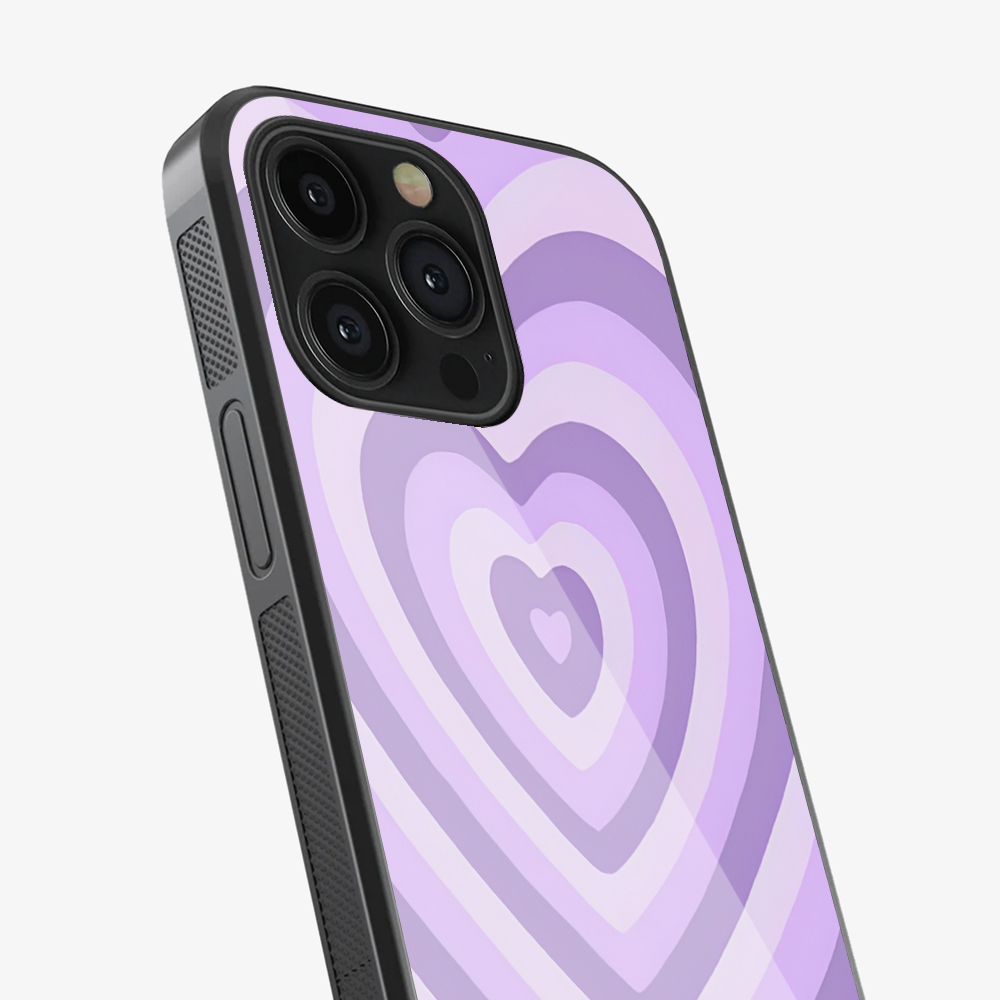 Y2K Purple Hearts Phone Case