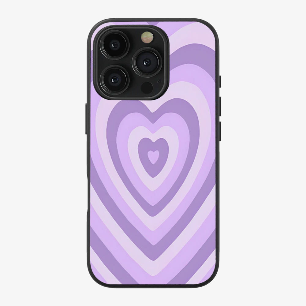 Y2K Purple Hearts Phone Case Clear Silicone Case