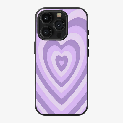 Y2K Purple Hearts Phone Case Clear Silicone Case