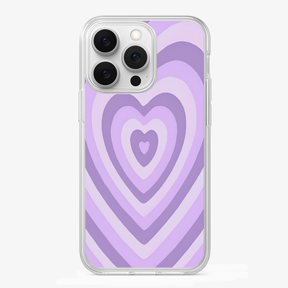 Y2K Purple Hearts Phone Case Glass Case