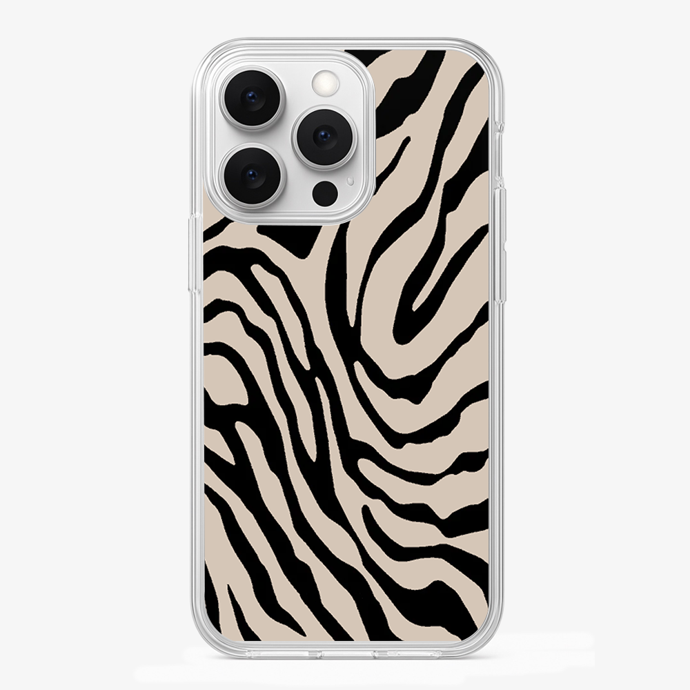Zebra Phone Case | Tan Glass Case