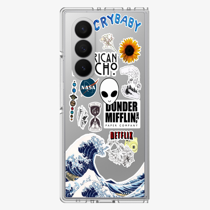 American Psycho | Netflix Sticker Samsung Z Fold Phone Case