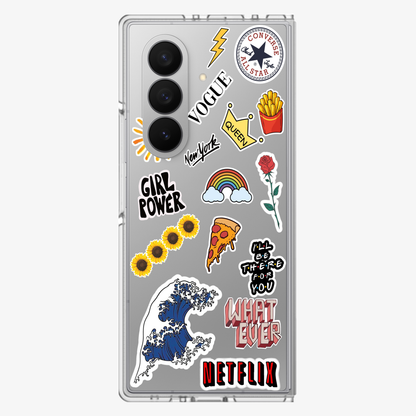 Vouge Sticker | Four Samsung Z Fold Phone Case
