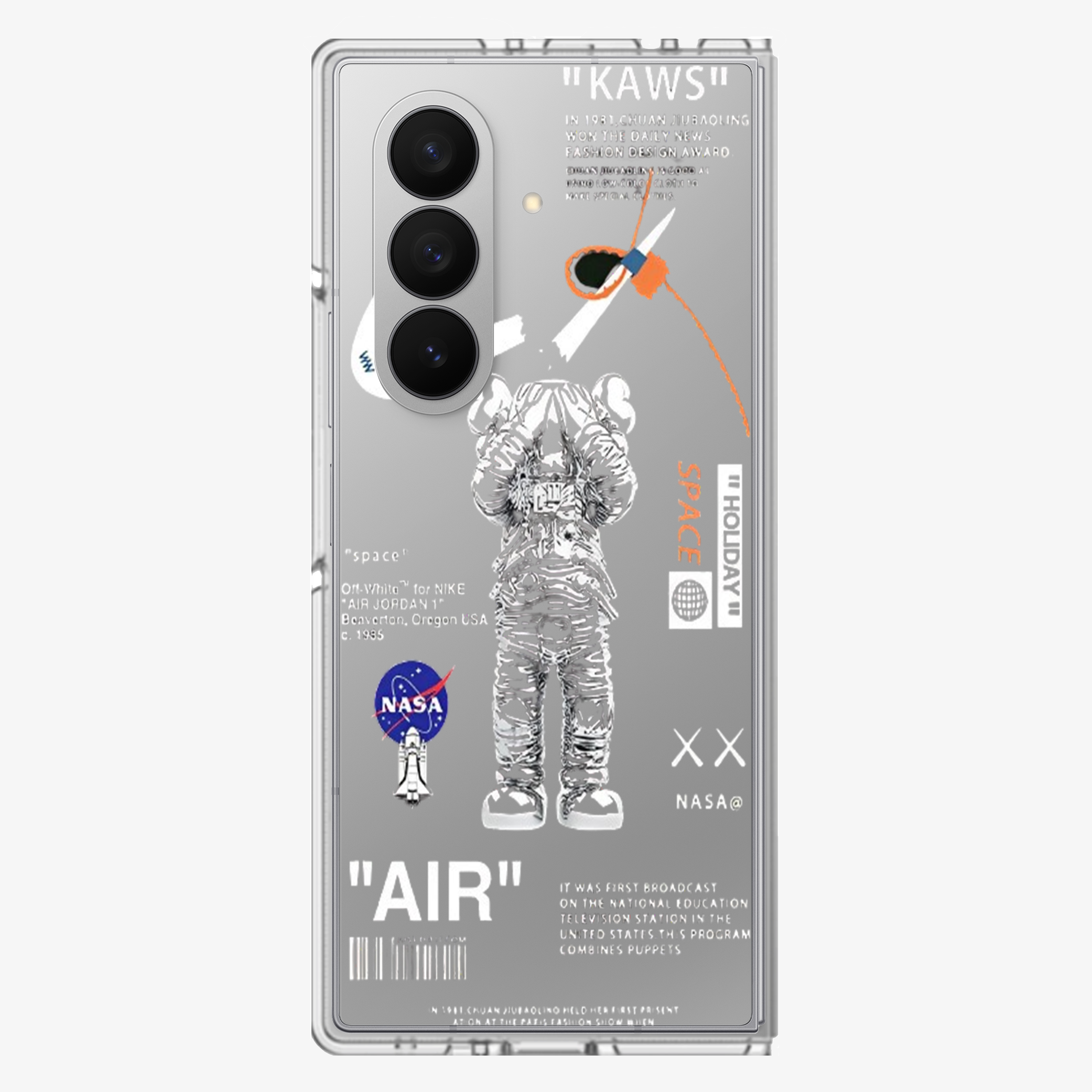 Nike | Nasa Transparent Samsung Z Fold Phone Case