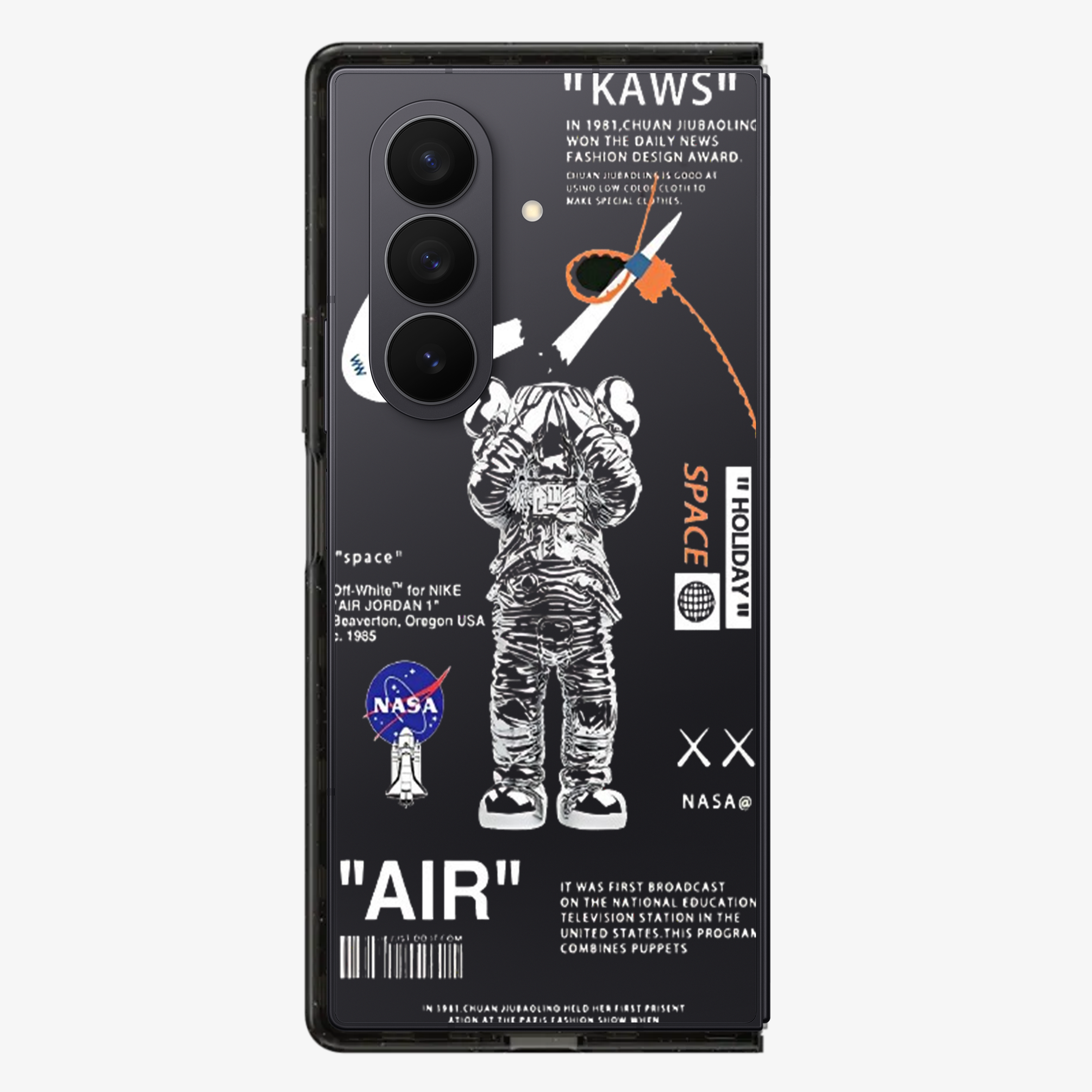 Nike | Nasa Transparent Samsung Z Fold Phone Case