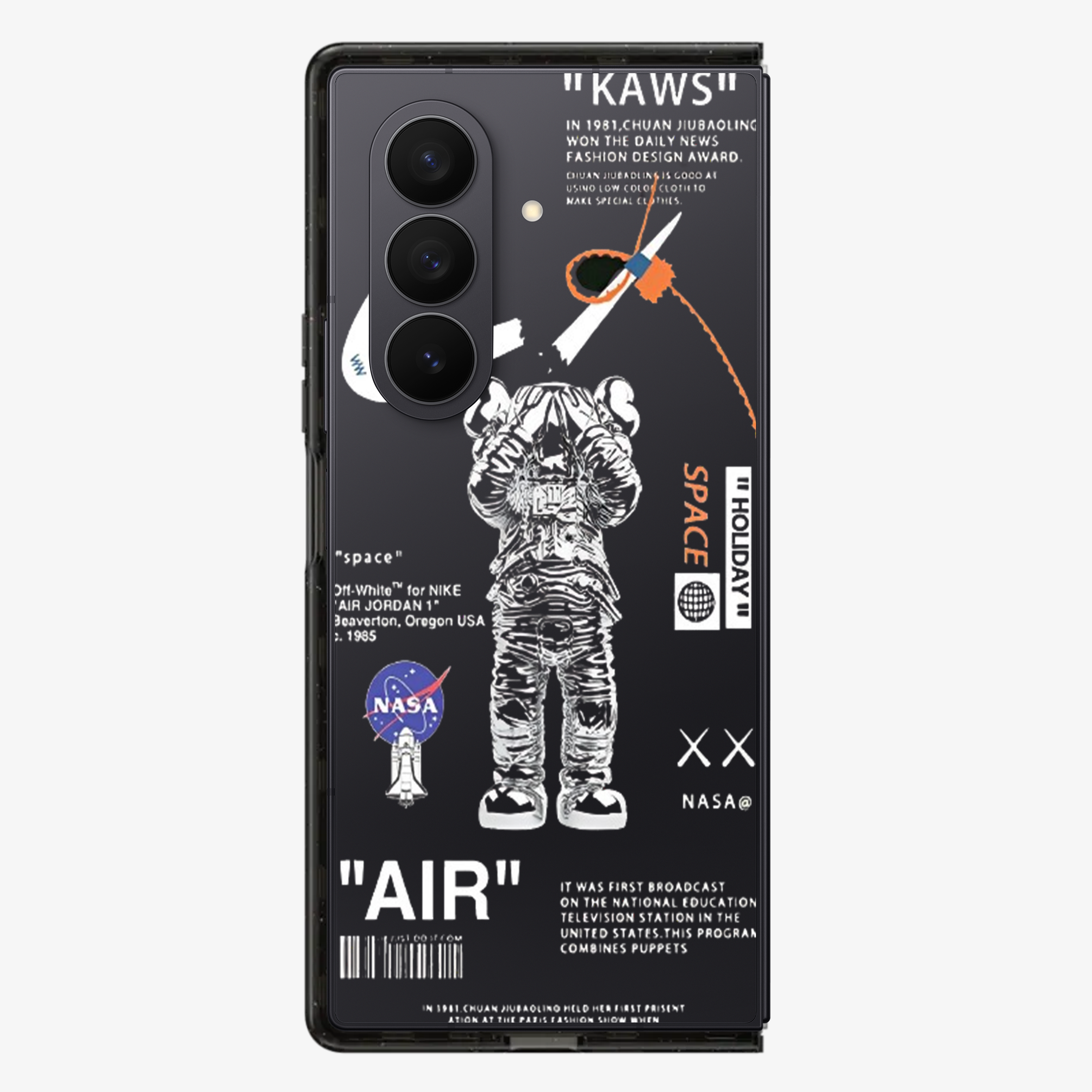 Nike | Nasa Transparent Samsung Z Fold Phone Case