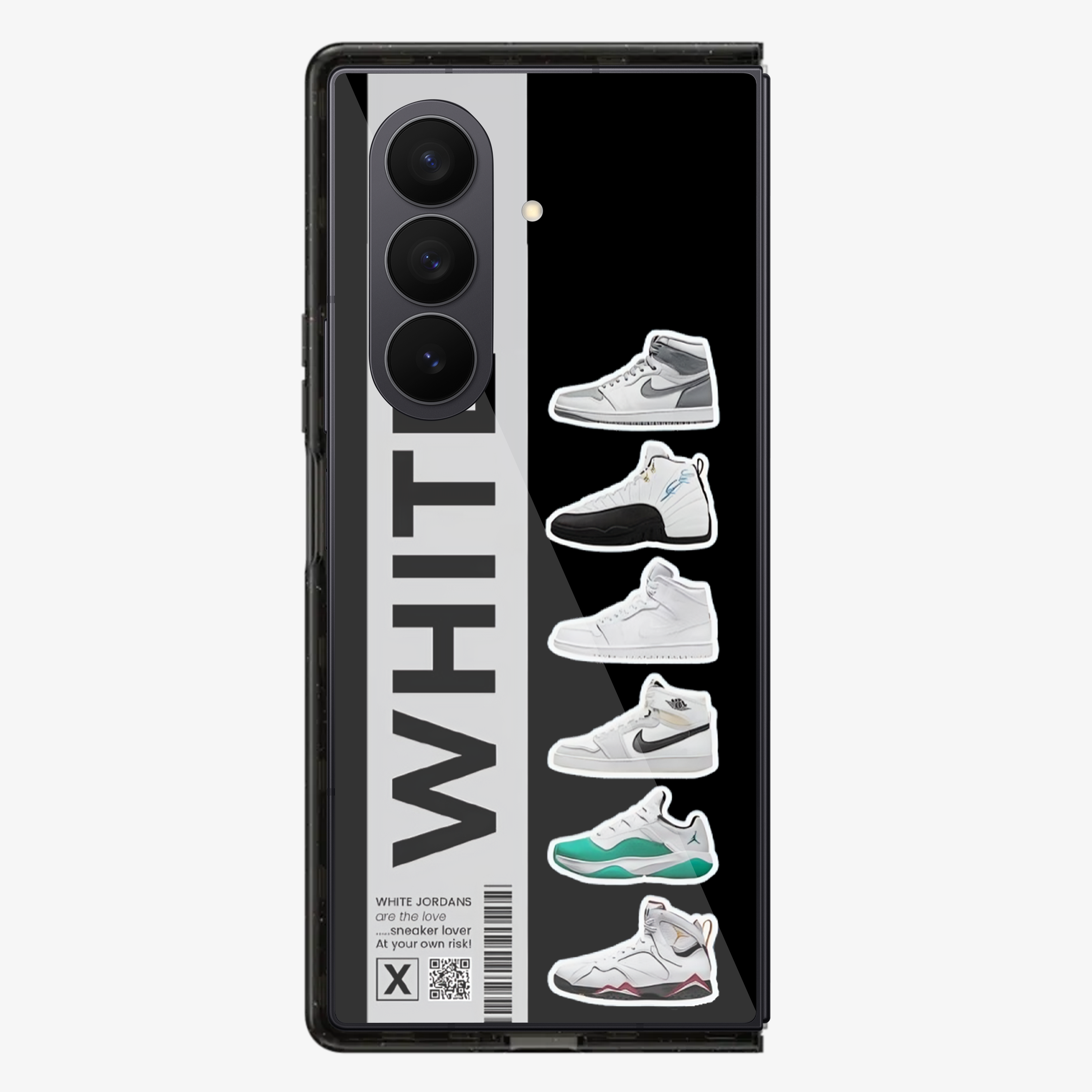 White Jordan's Samsung Z Fold Phone Case