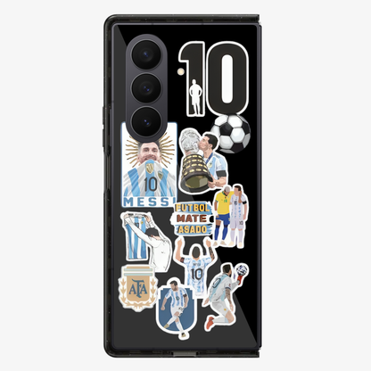 Messi Sticker Samsung Z Fold Phone Case
