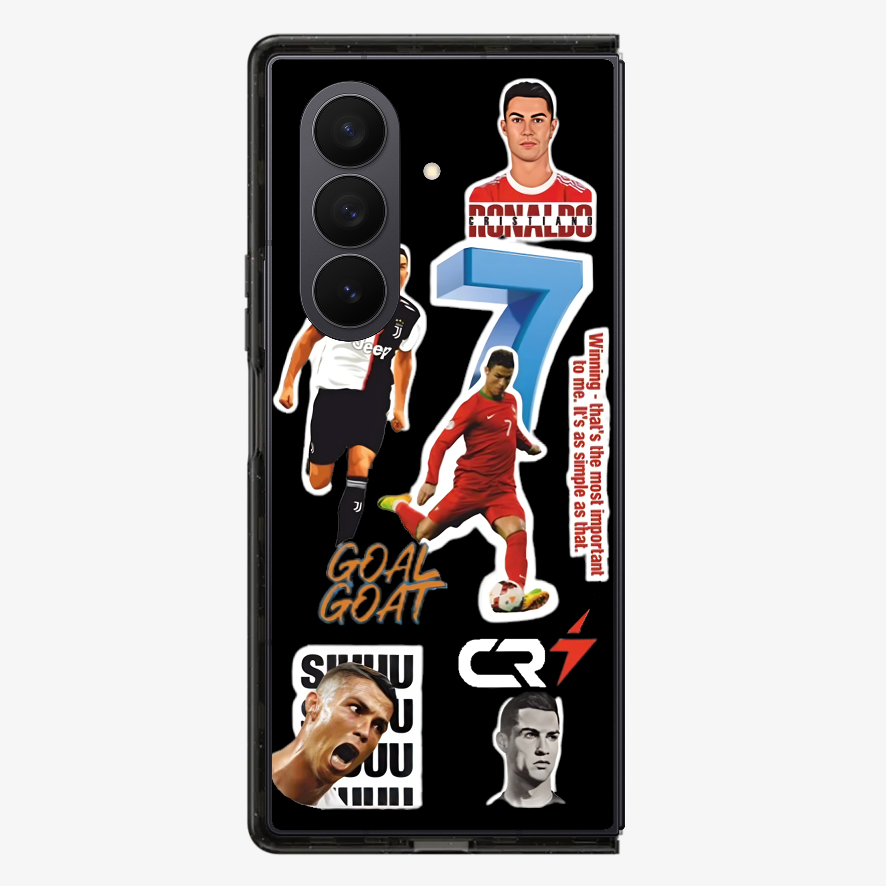 Ronaldo Sticker Samsung Z Fold Phone Case