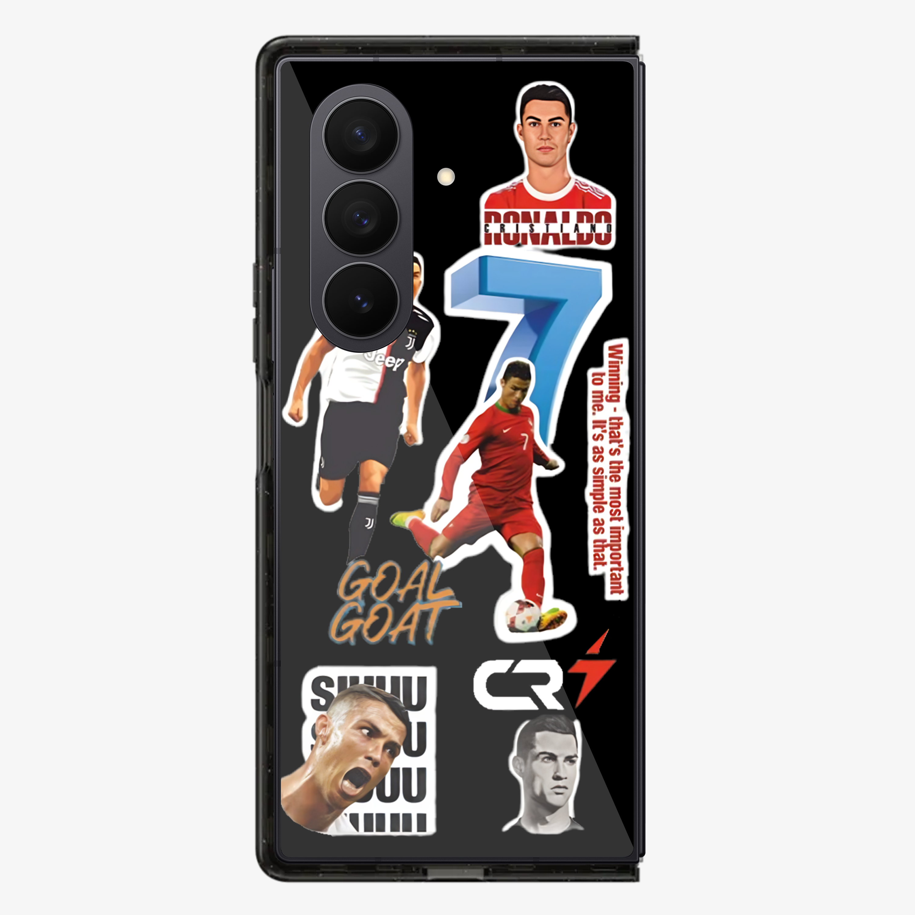 Ronaldo Sticker Samsung Z Fold Phone Case