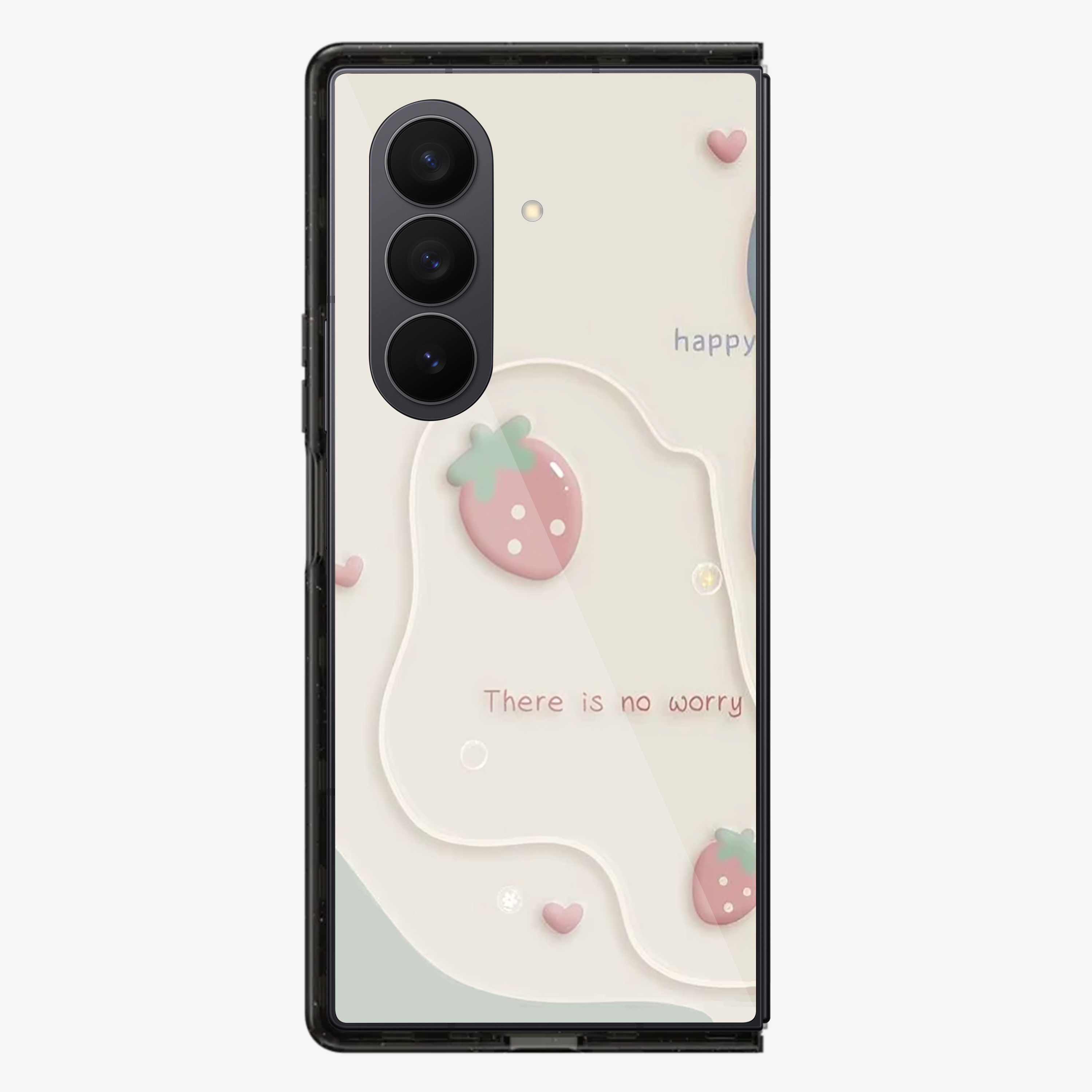 Happy | There is No worry Samsung Z Fold Phone Case