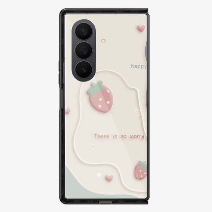 Happy | There is No worry Samsung Z Fold Phone Case