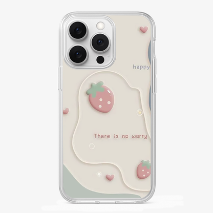 Happy | There is No worry Phone Case Glass Case