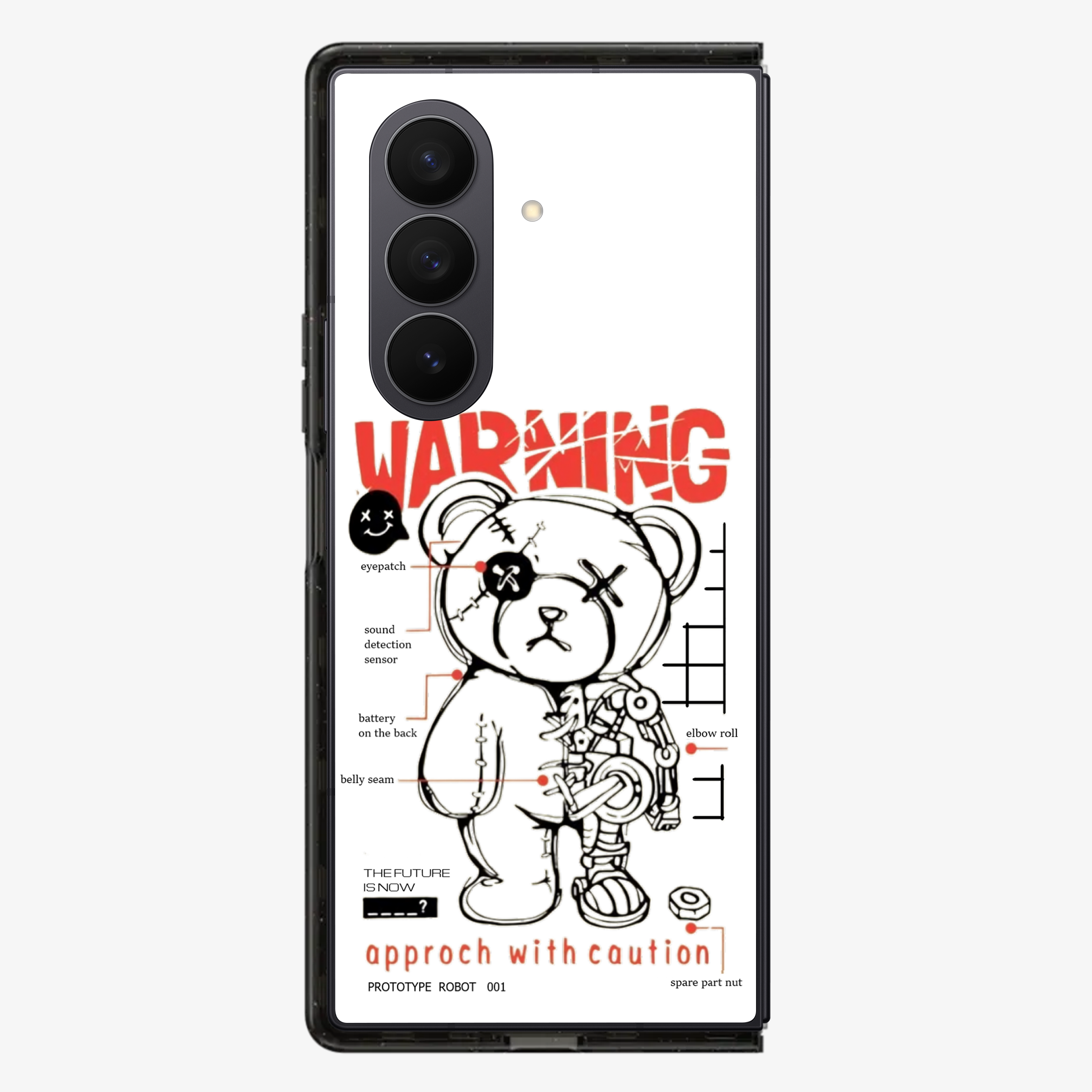 Teddy X Warning Samsung Z Fold Phone Case