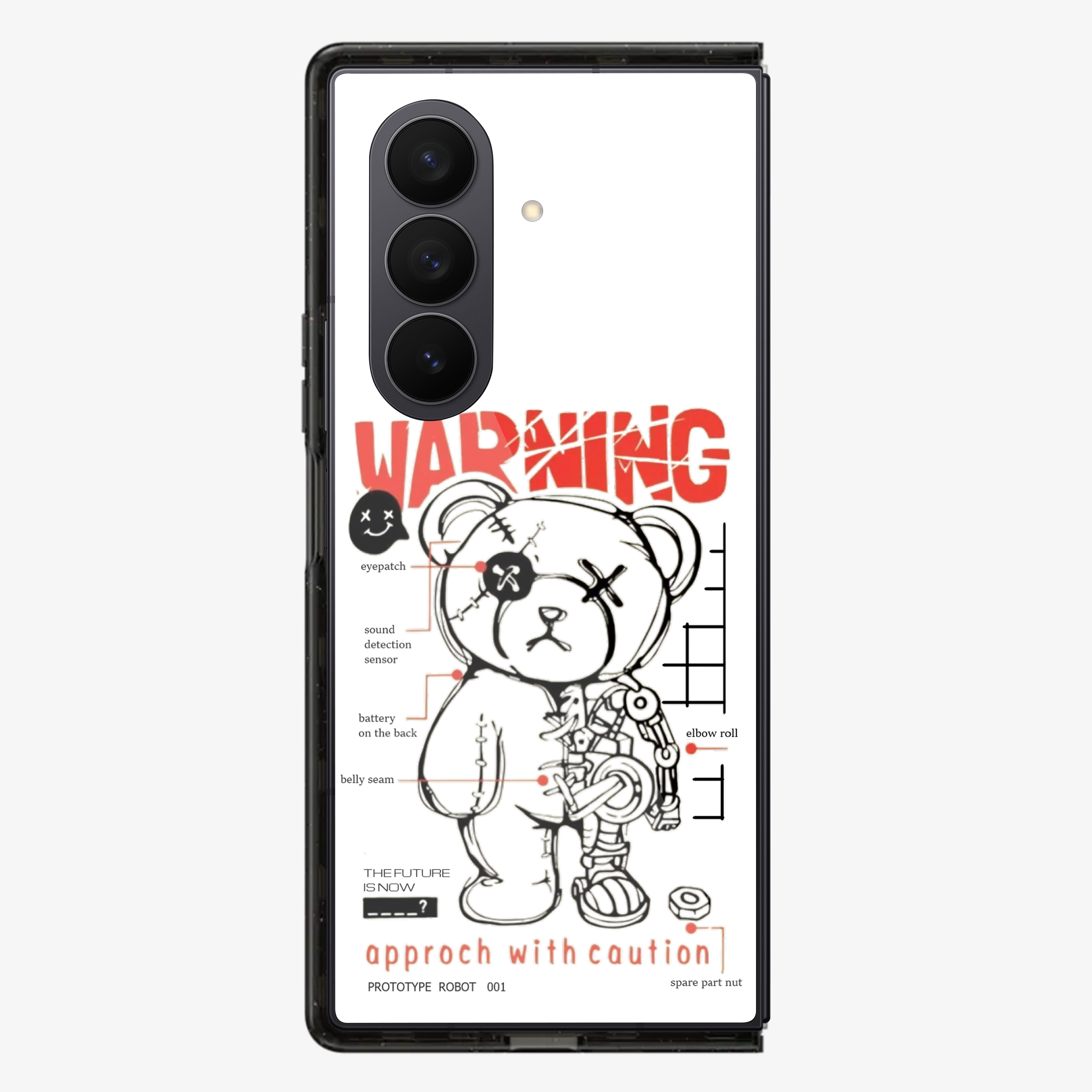 Teddy X Warning Samsung Z Fold Phone Case