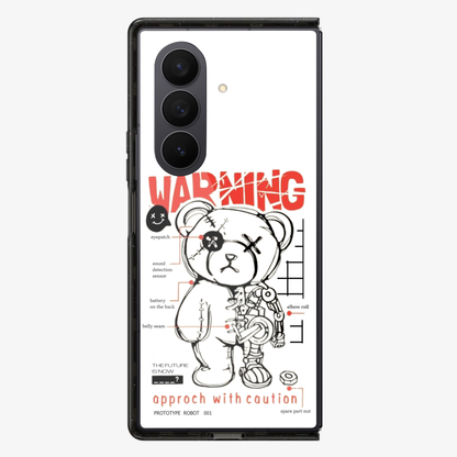 Teddy X Warning Samsung Z Fold Phone Case