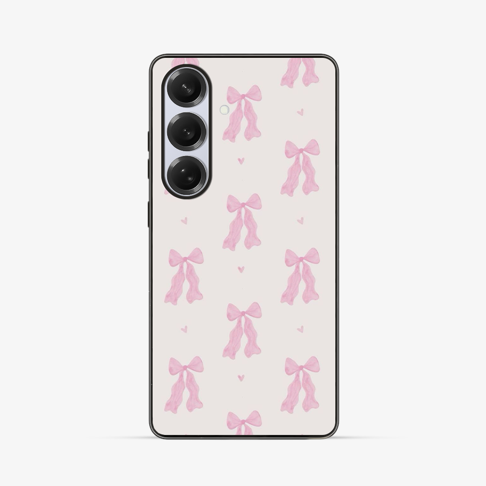 Coquette Pink Bow Samsung Phone Case Clear Silicone Case