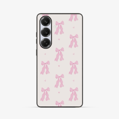 Coquette Pink Bow Samsung Phone Case Clear Silicone Case