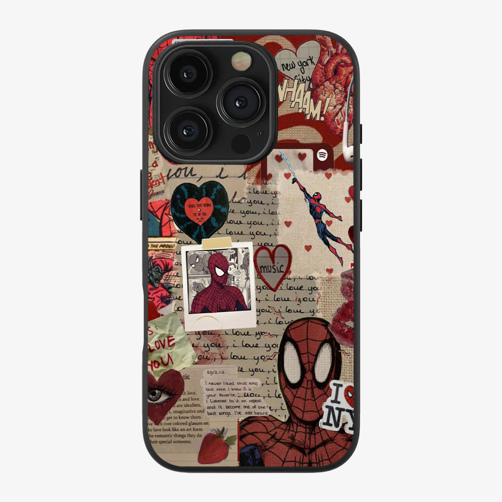 Spiderman X New York Phone Case Clear Silicone Case