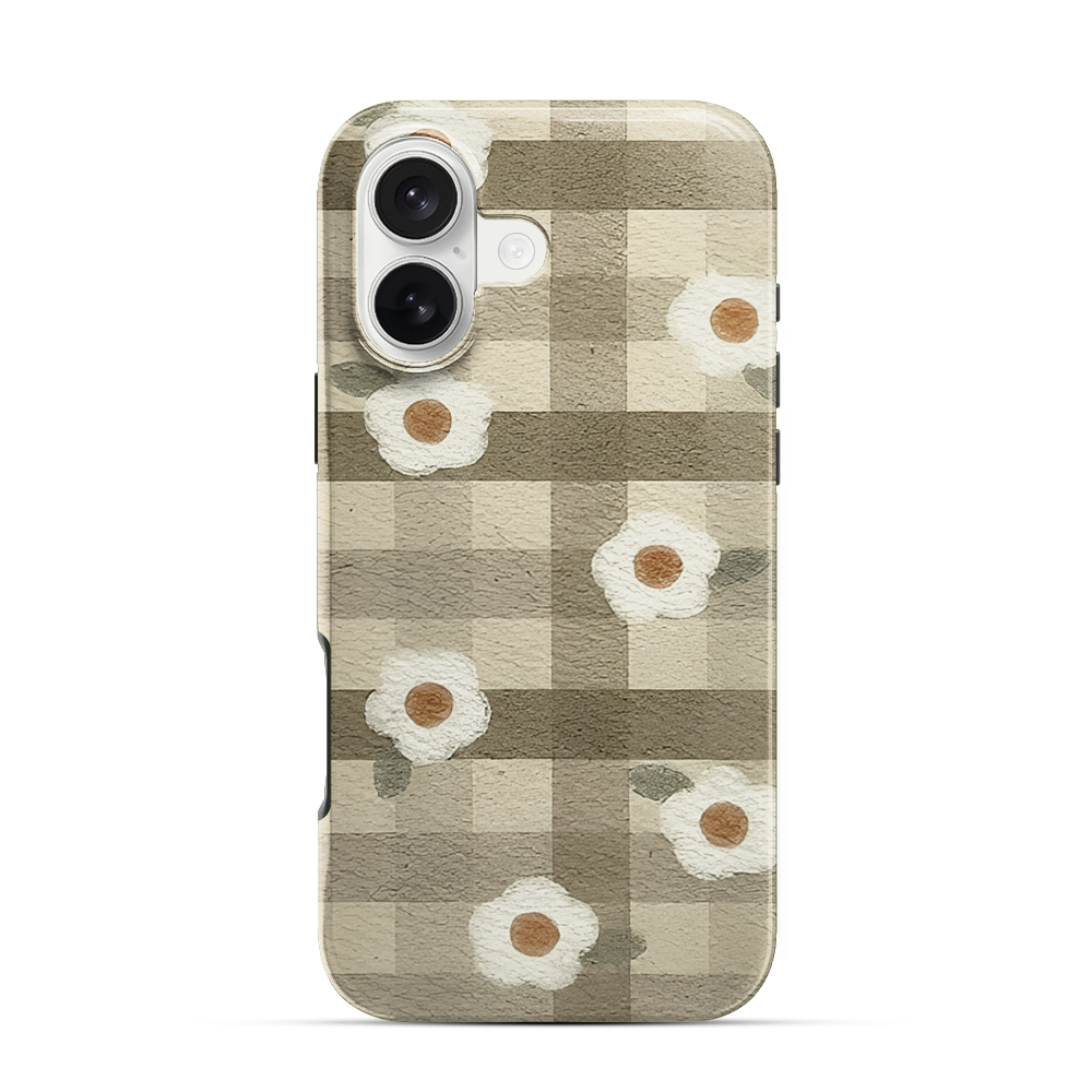 Checkered Flower iPhone 17 Case