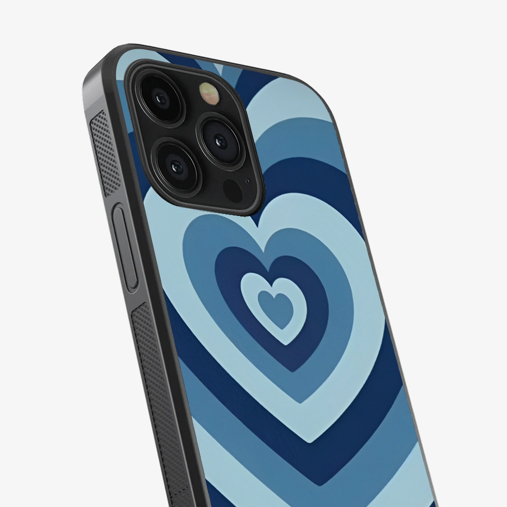 Blue Y2K Hearts Case