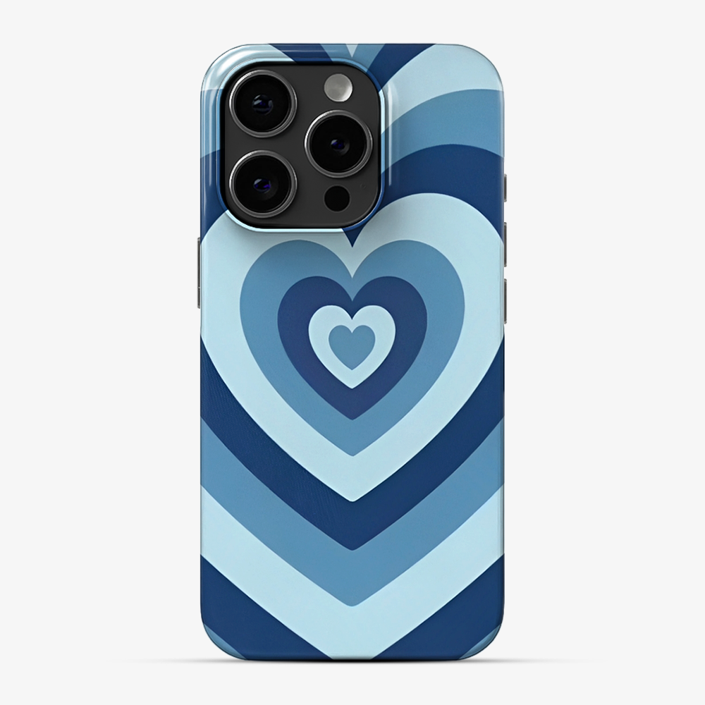 Blue Y2K Hearts Case