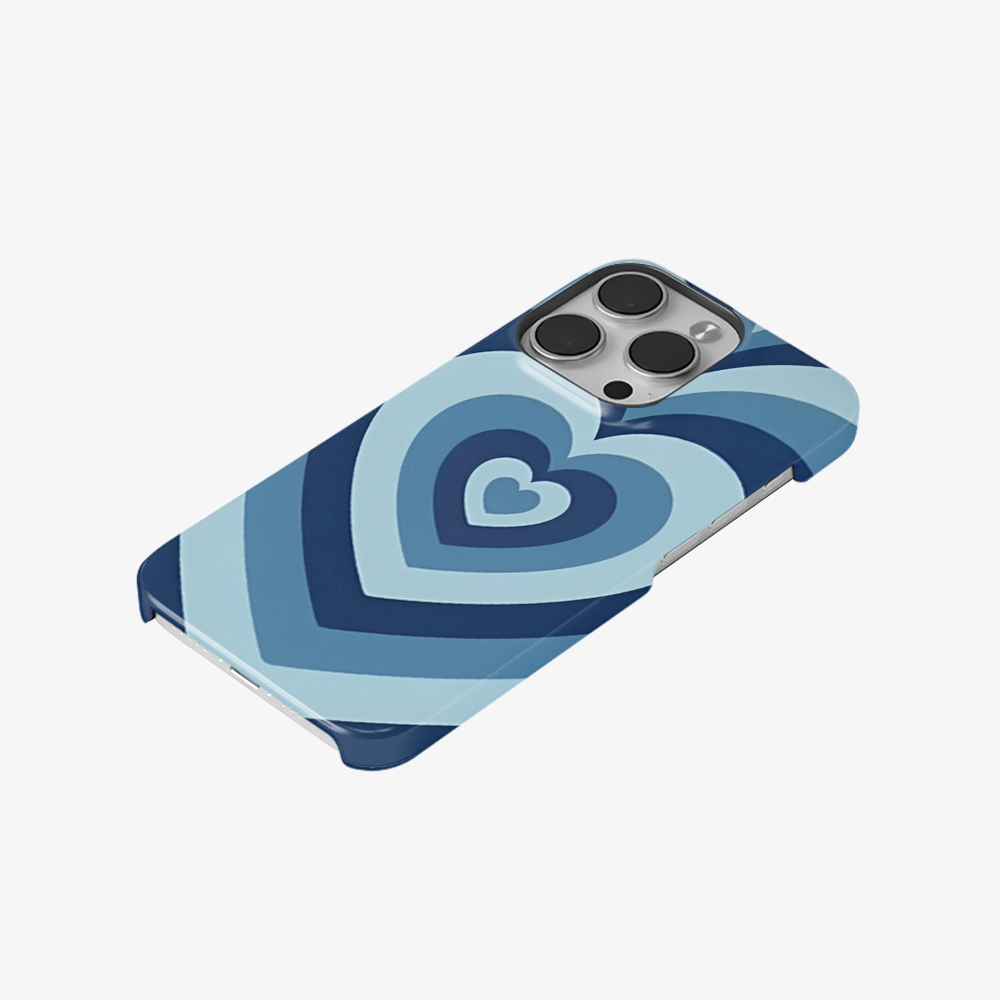 Blue Y2K Hearts Case