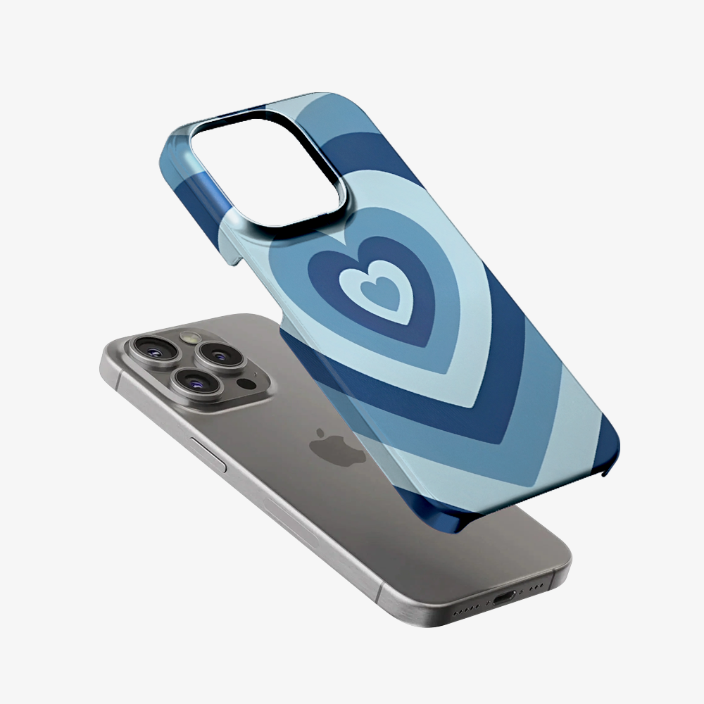 Blue Y2K Hearts Case