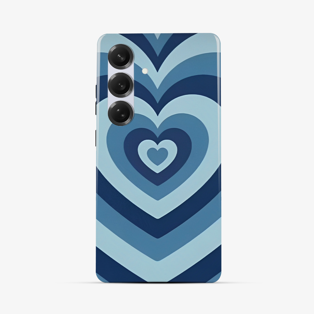 Blue heart Samsung Phone Case Tough Double Layer