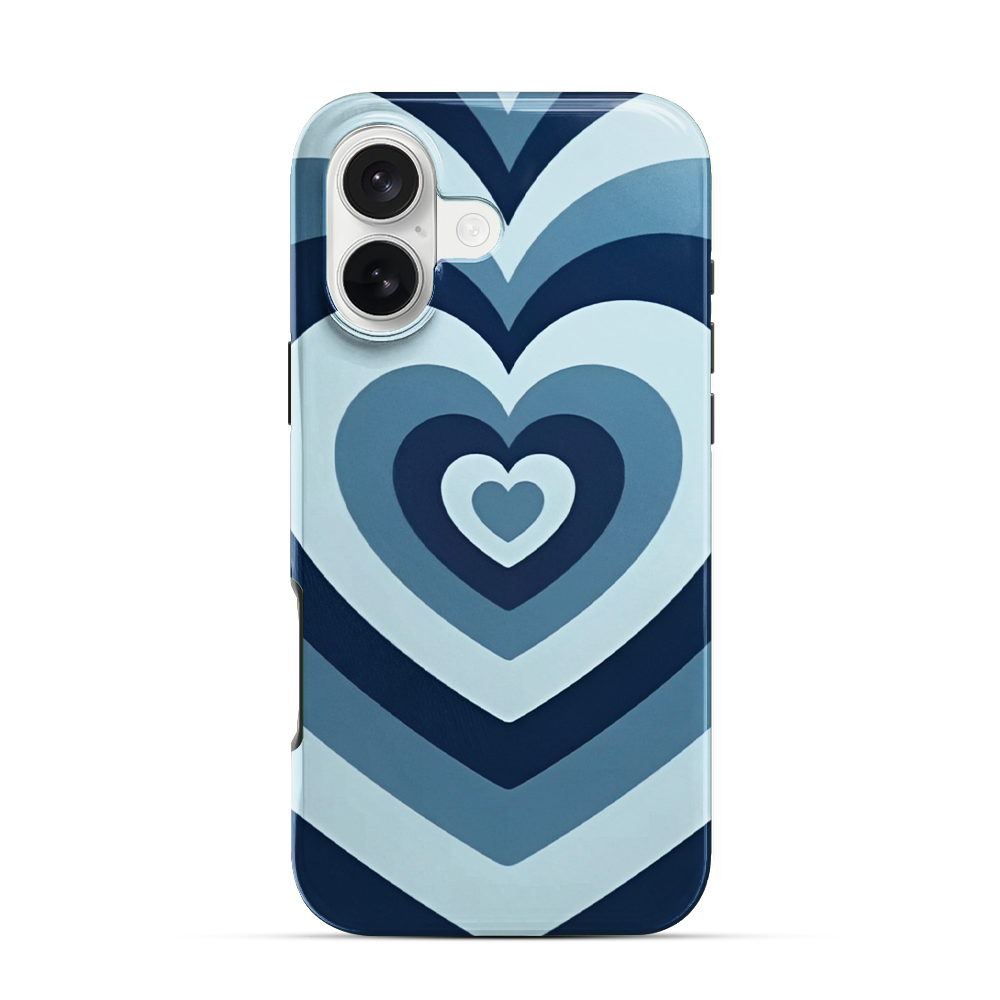 Blue heart iPhone 16 Case