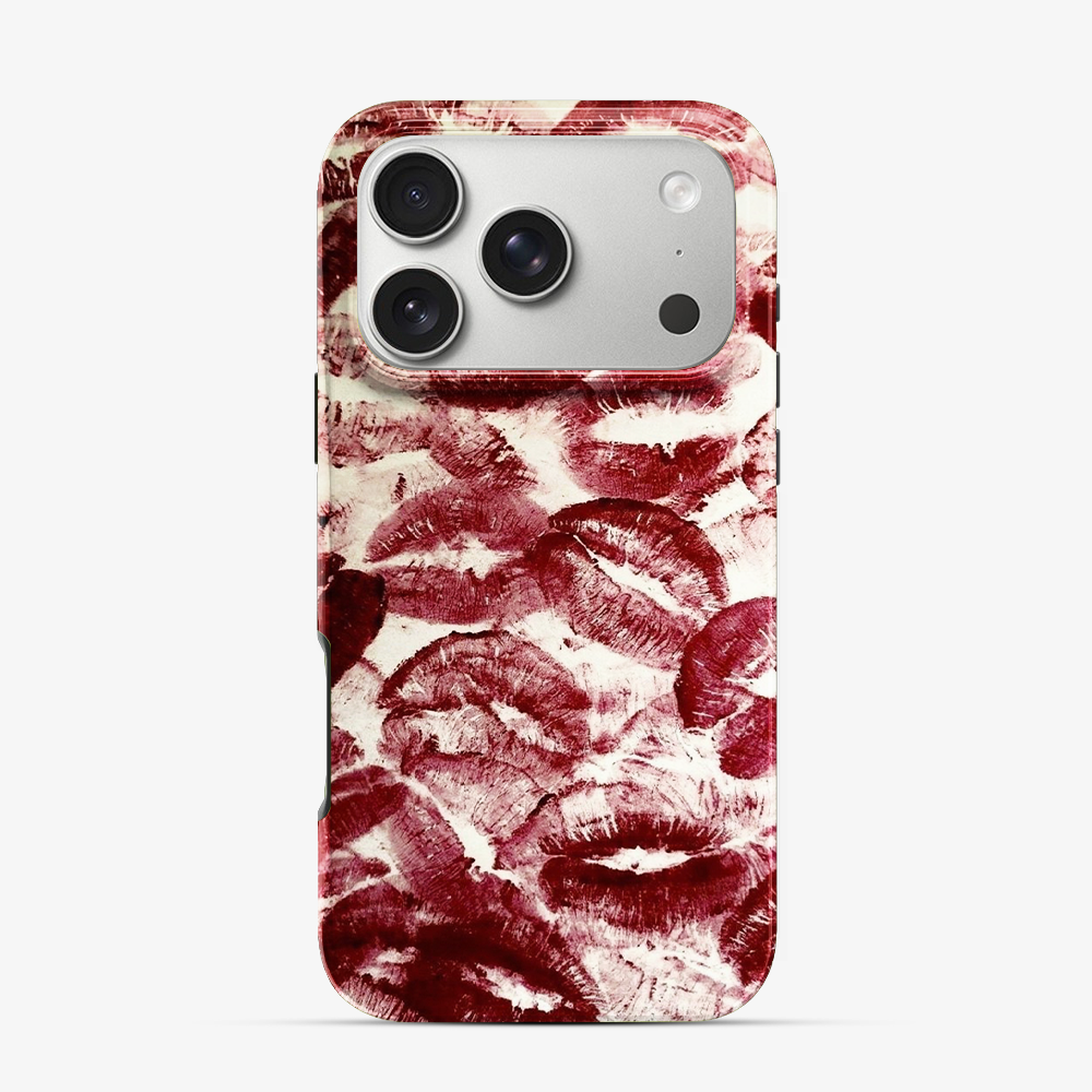 Red Lips Pattern iPhone 17 Pro Case