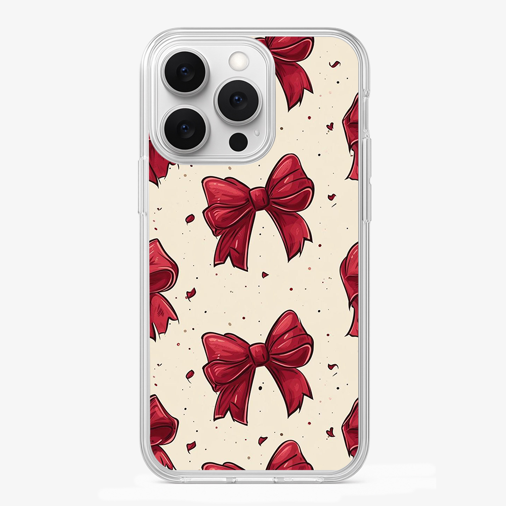 Bow And Heart Phone Case Glass Case