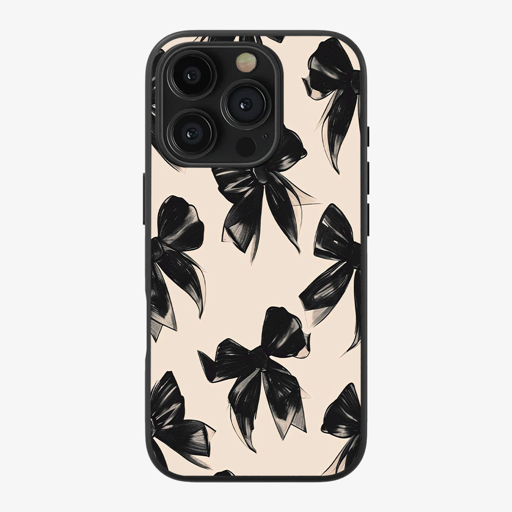 Coquette Black Bow Phone Case Clear Silicone Case