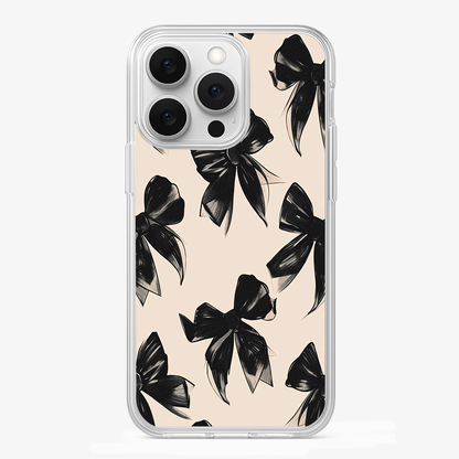 Coquette Black Bow Phone Case Glass Case