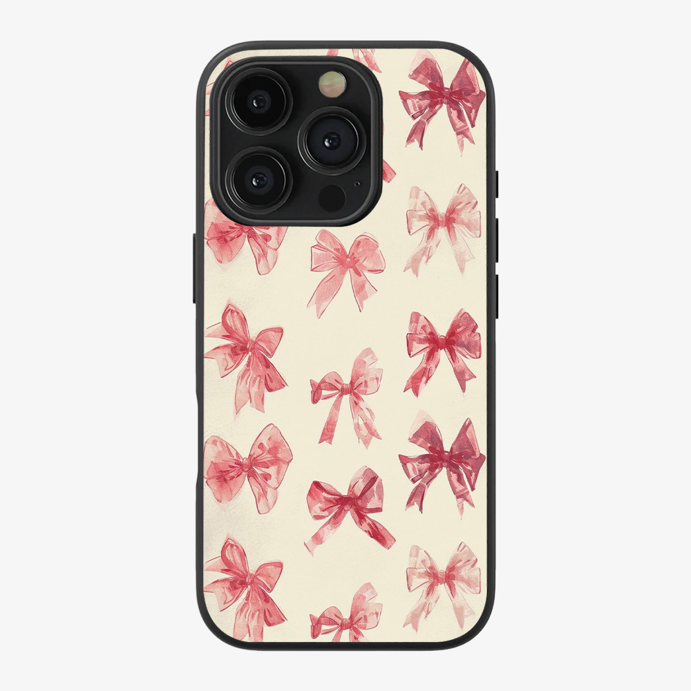 Coquette Sketchy Bow Phone Case Clear Silicone Case