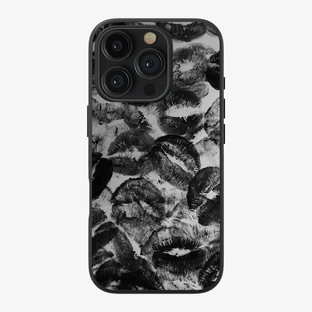 Black Lips Pattern Phone Case Clear Silicone Case