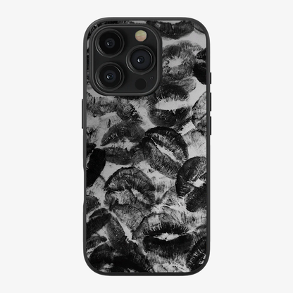 Black Lips Pattern Phone Case Clear Silicone Case