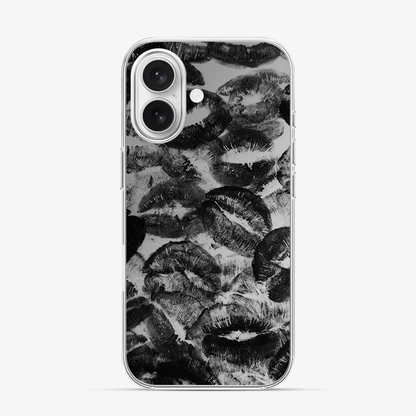 Black Lips Pattern iPhone 17 Case